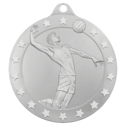 Silver male volleyball Radiance medal