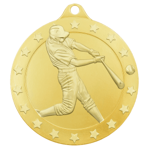 2¾-inch Gold Baseball Radiance Medal