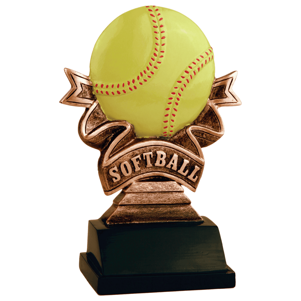 Softball Ribbon award trophy - 5½ inches