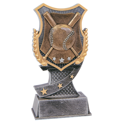 Baseball & Softball Shield award trophy - 6 inches