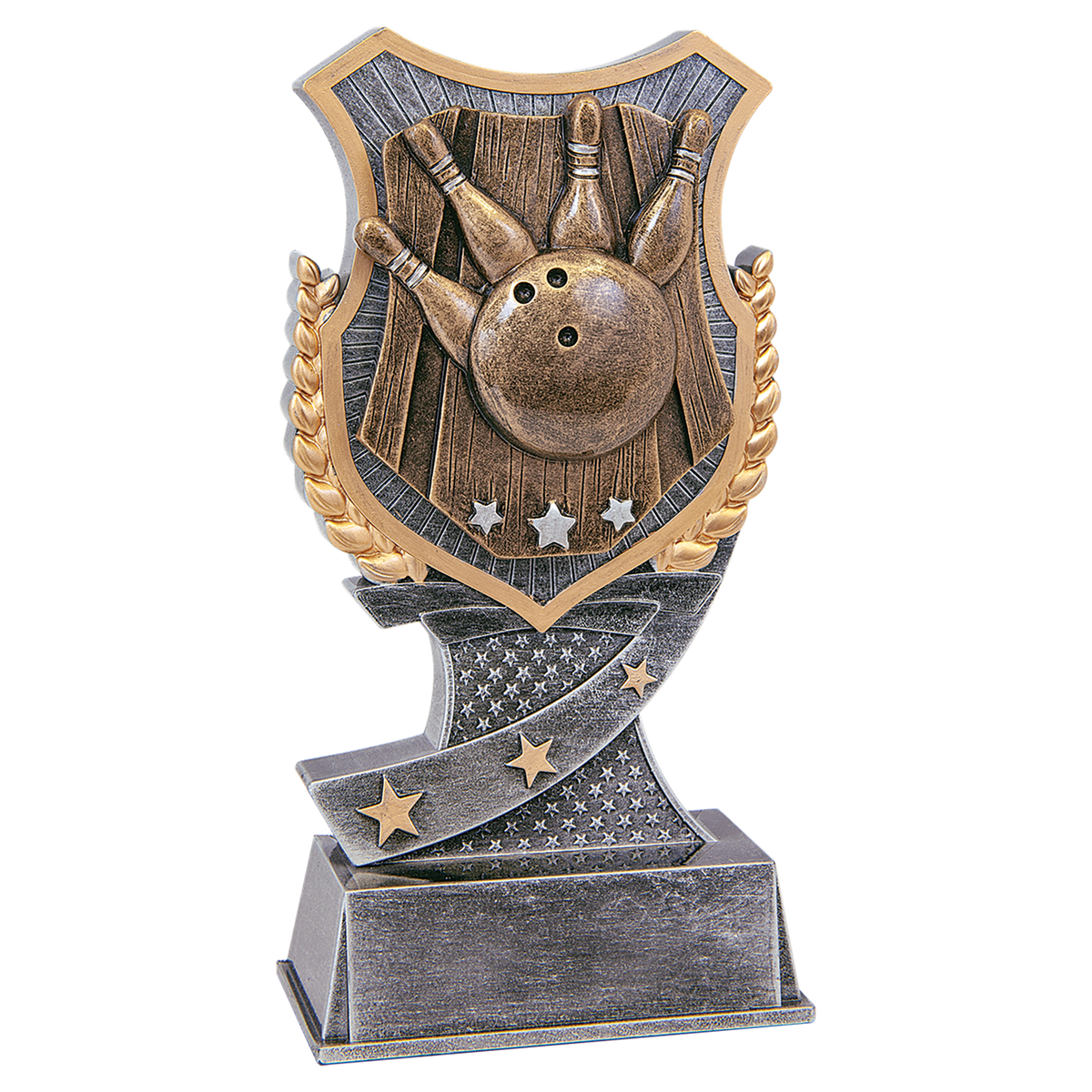 Bowling Shield award trophy - 6 inches