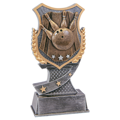 Bowling Shield award trophy - 6 inches