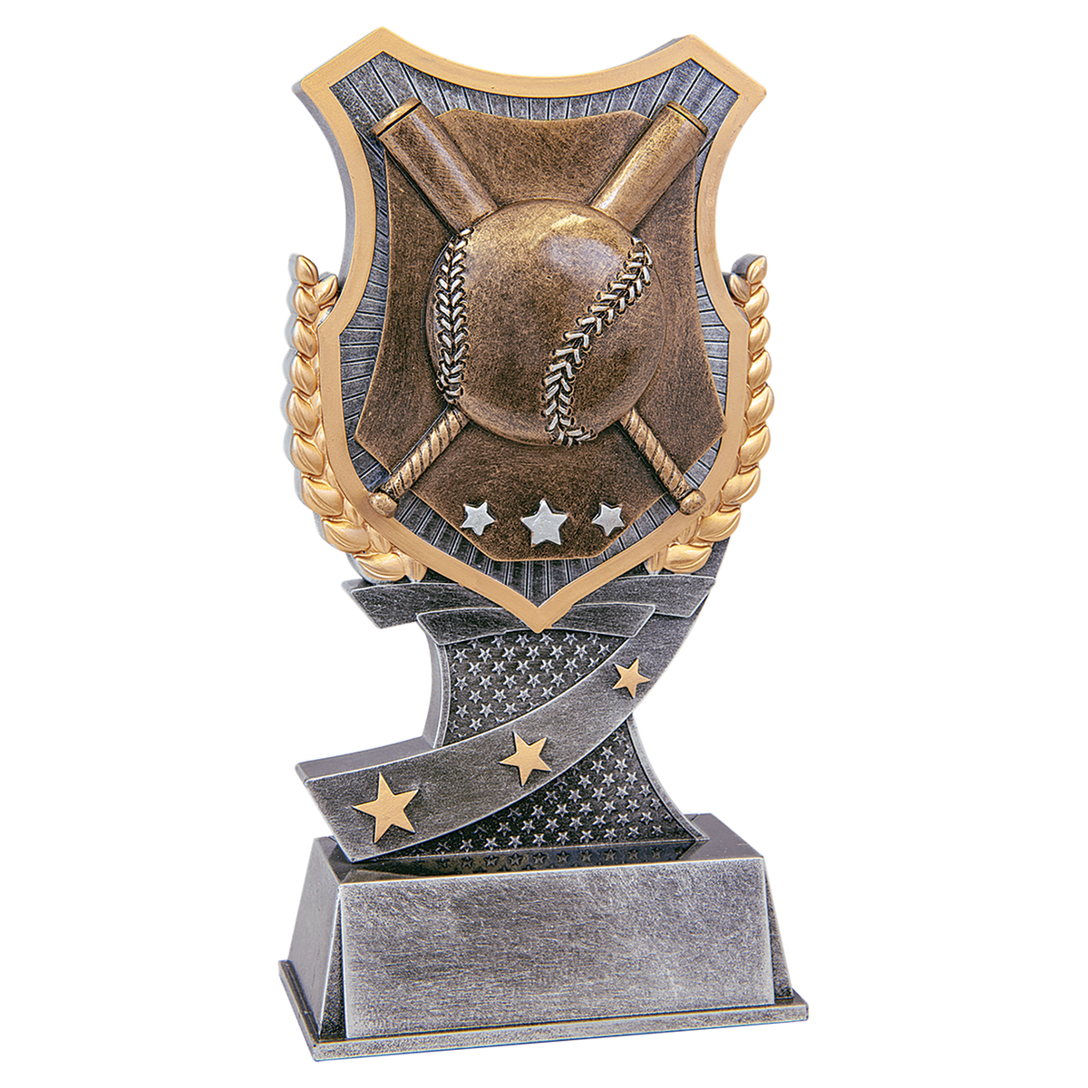 Baseball & Softball Shield award trophy - 7 inches