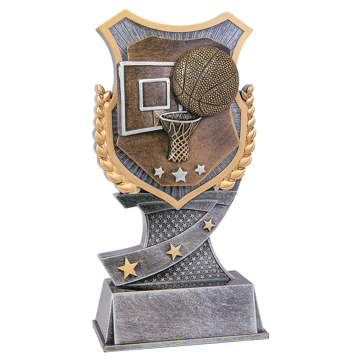Basketball Shield award trophy - 7 inches