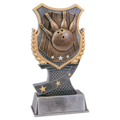 Bowling Shield award trophy - 7 inches