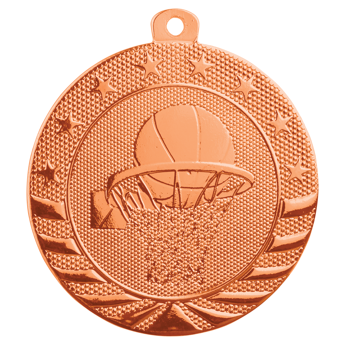 2 inch Bronze Basketball Starbrite Medal