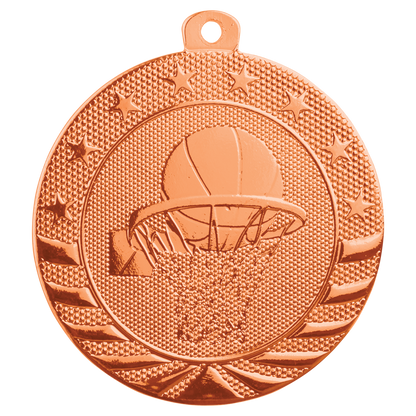 2 inch Bronze Basketball Starbrite Medal