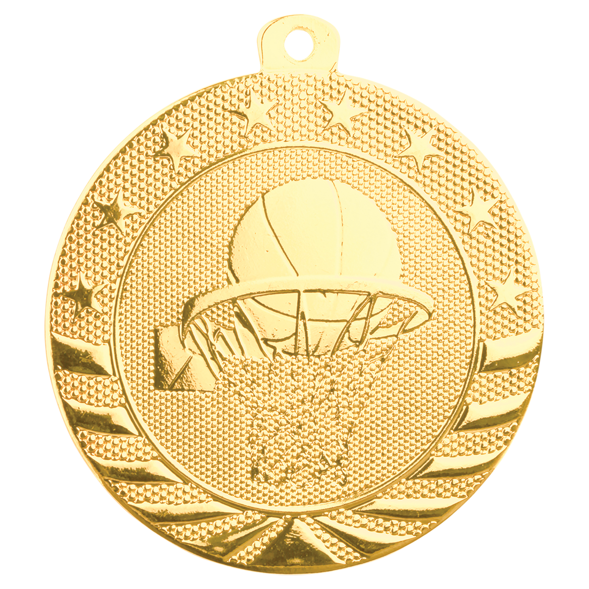 2 inch Gold Basketball Starbrite Medal