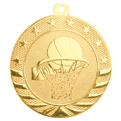 2 inch Gold Basketball Starbrite Medal