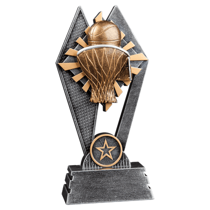 Basketball Sun Ray award trophy - 7 inches
