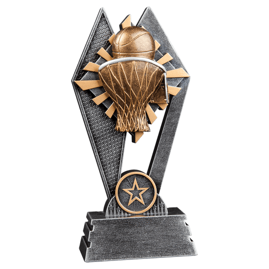 Basketball Sun Ray award trophy - 7 inches