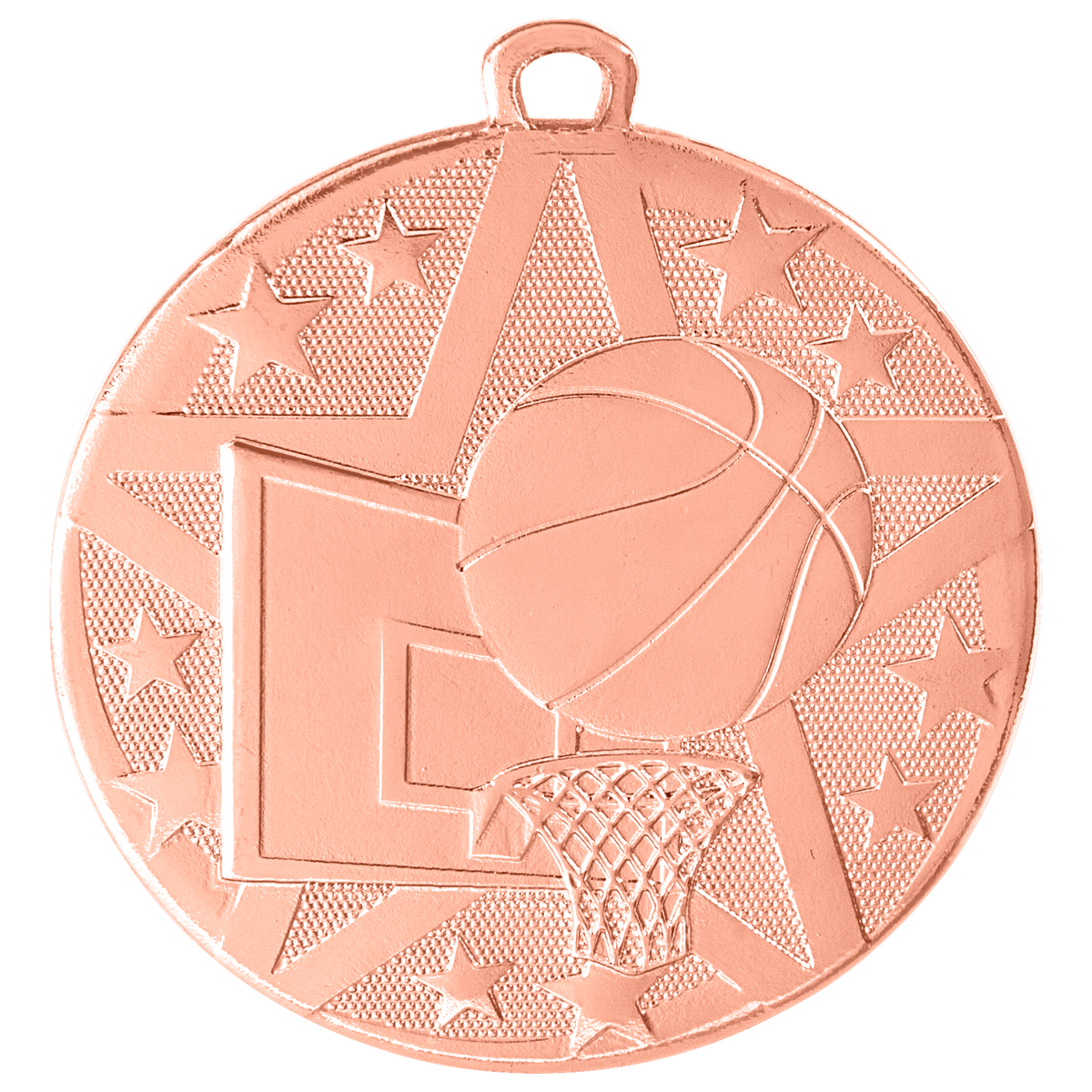 Bronze Basketball Superstar Medal
