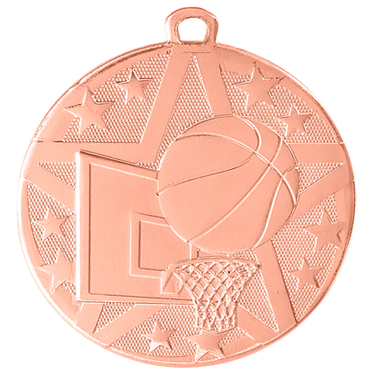 Bronze Basketball Superstar Medal