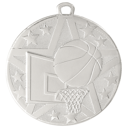 Silver Basketball Superstar Medal