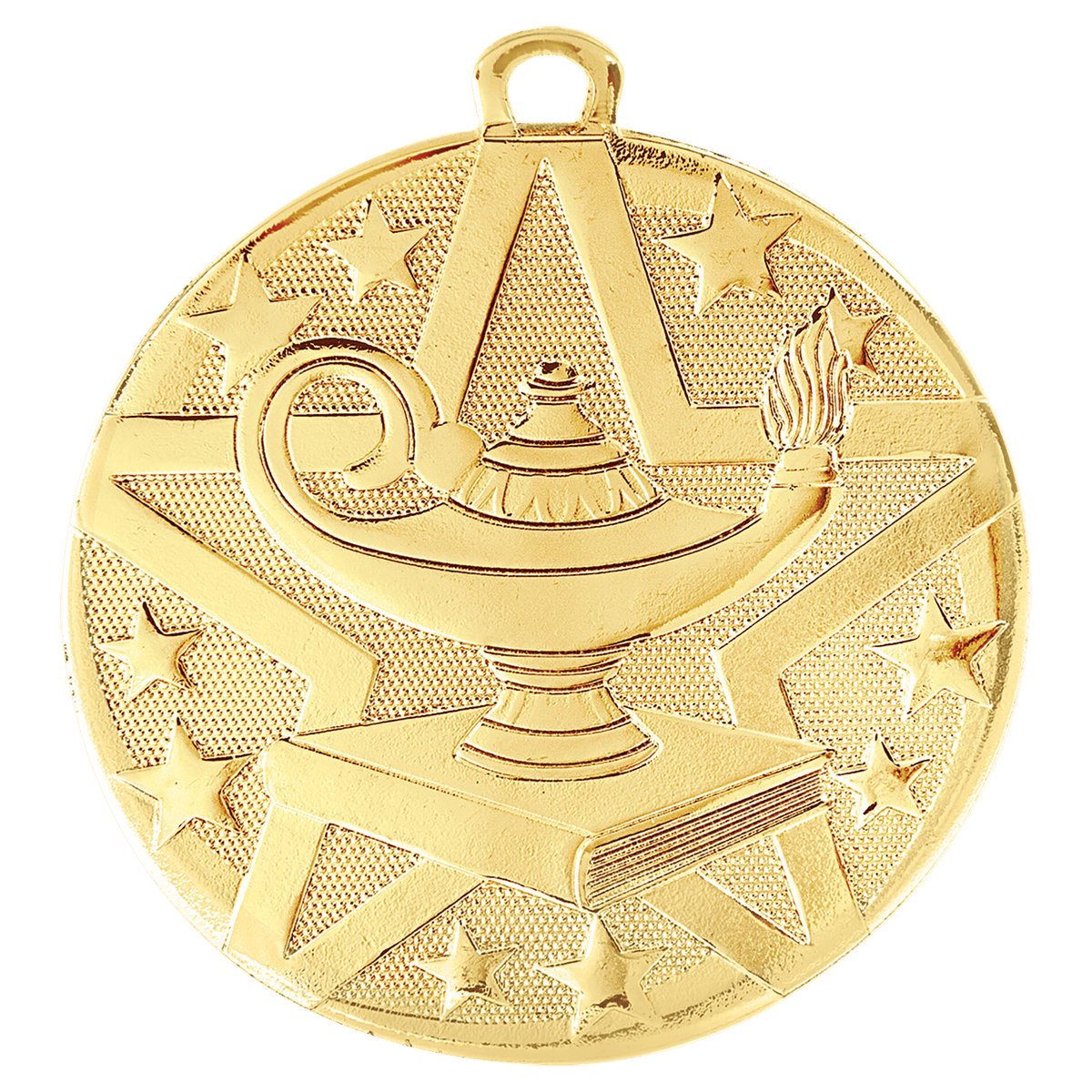 Gold Superstar Lamp of Knowledge medal