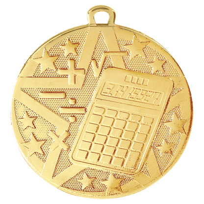 Gold Superstar Math medal