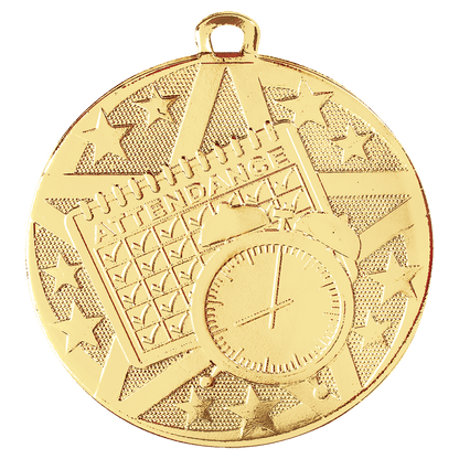 Perfect Attendance Superstar Perfect Attendance medal in Gold