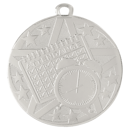 Perfect Attendance Superstar Perfect Attendance medal in Silver