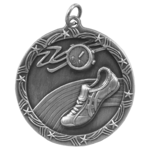 Antique Silver Track Shooting Star Medal