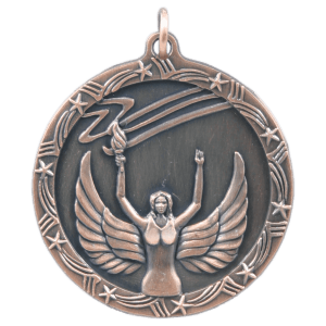 Antique Bronze Victory Shooting Star Medal
