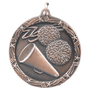 Antique Bronze Cheer Shooting Star Medal