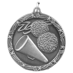 Antique Silver Cheer Shooting Star Medal