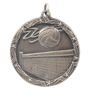 Antique Gold Volleyball Shooting Star Medal