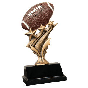 Football Tri Star award trophy - 5½ inches
