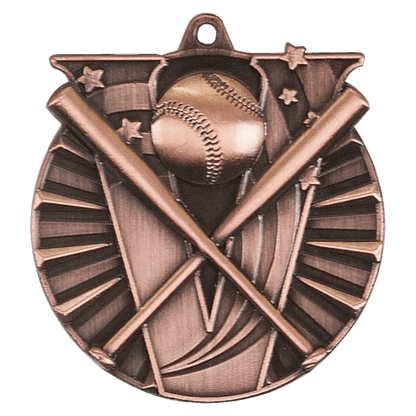 Antique Bronze 2 inch Baseball/Softball Victory Medal