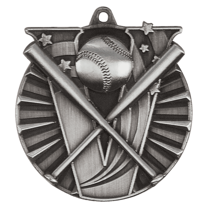 Antique Silver 2 inch Baseball/Softball Victory Medal