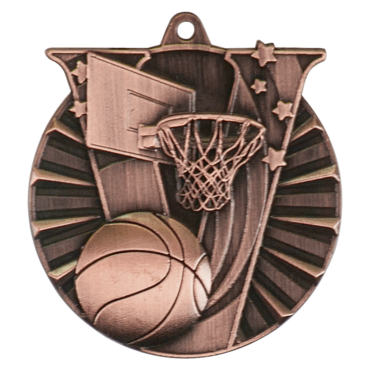 Antique Bronze 2 inch Basketball Victory Medal