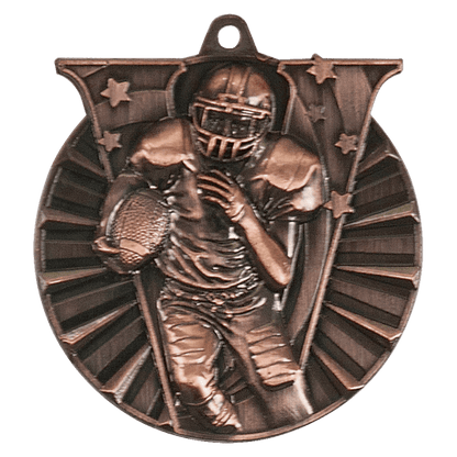 Antique Bronze 2 inch Football Victory Medal