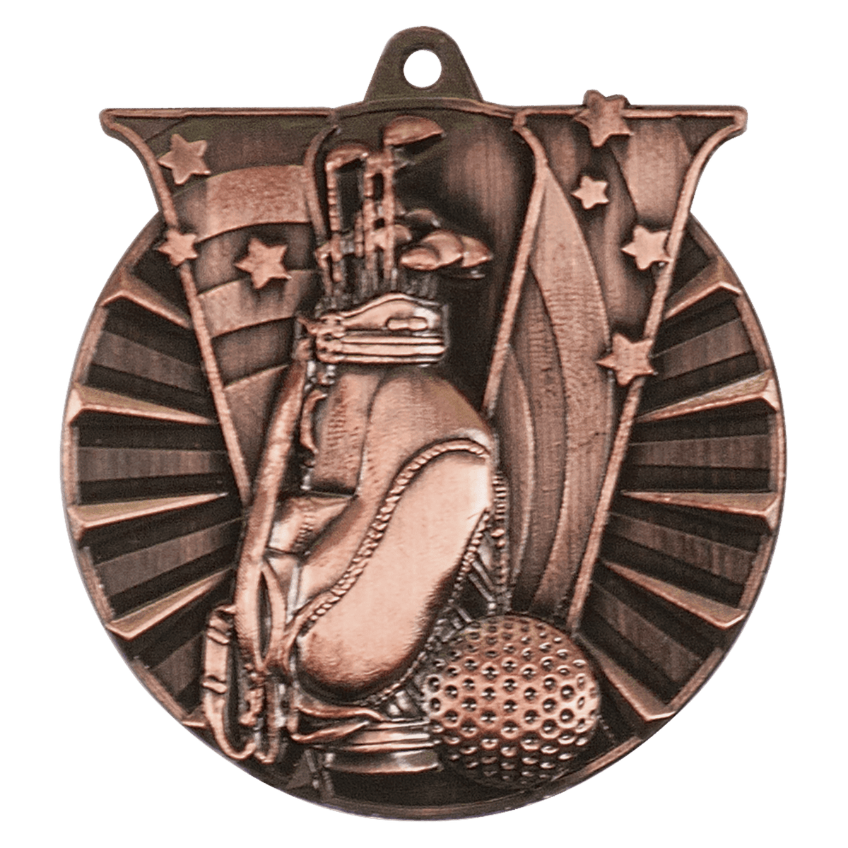 Antique Bronze 2 inch Golf Victory Medal