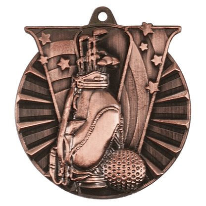 Antique Bronze 2 inch Golf Victory Medal