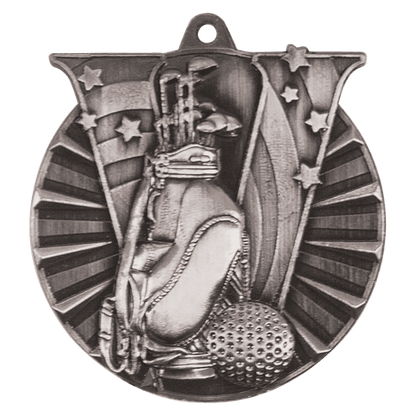 Antique Silver 2 inch Golf Victory Medal