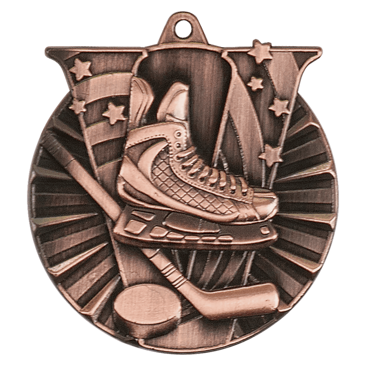 Antique Bronze 2 inch Hockey Victory Medal