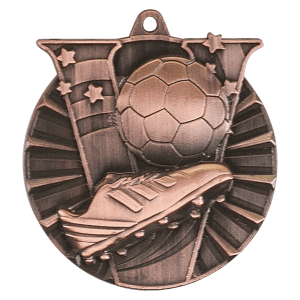 Antique Bronze 2 inch Soccer Victory Medal