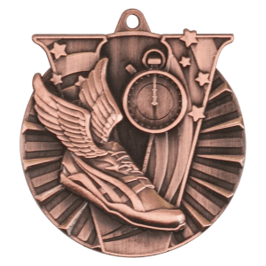 Antique Bronze 2 inch Track Victory Medal
