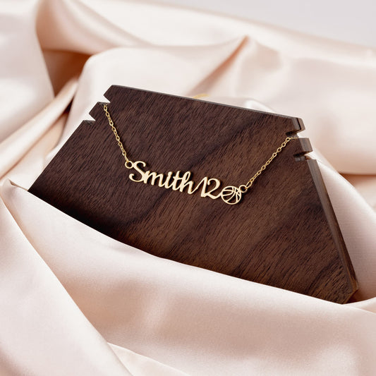 Basketball Stainless Steel Necklace - Custom Name