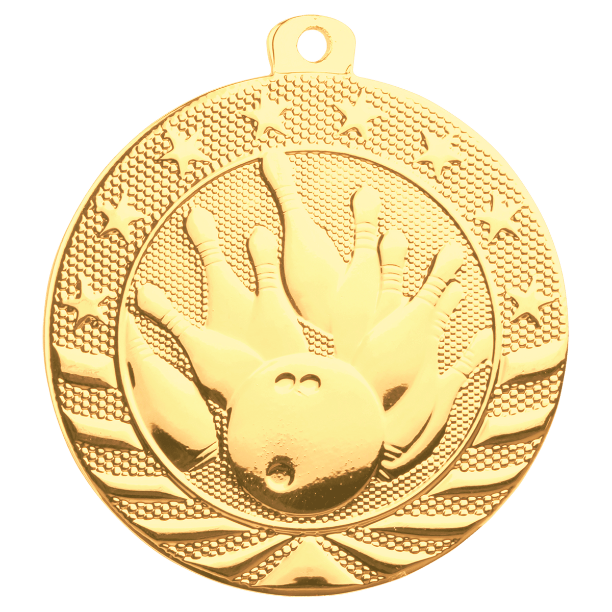 Gold Bowling Starbrite medal front