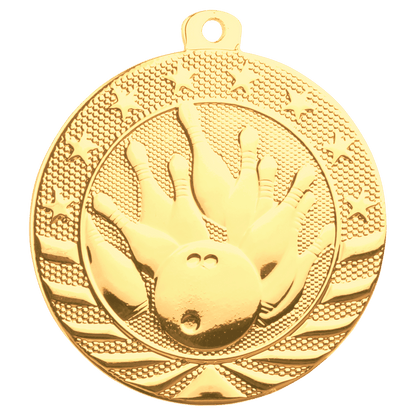 Gold Bowling Starbrite medal front