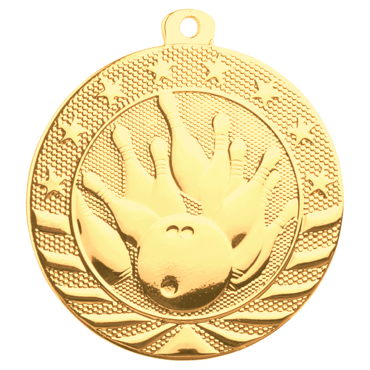 Gold Bowling Starbrite medal front