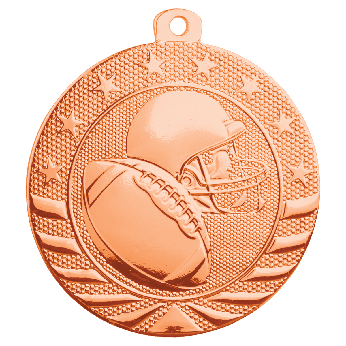 Bronze Football Starbrite medal front