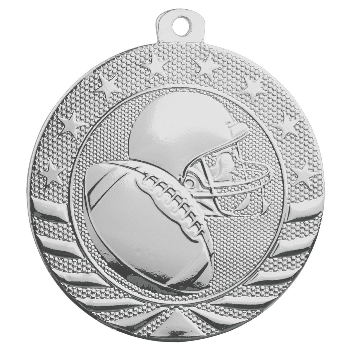 Silver Football Starbrite medal front