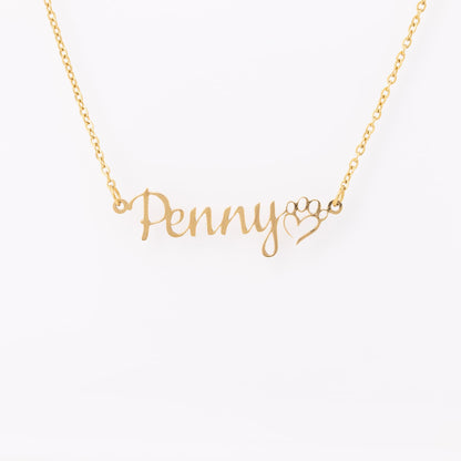 Stainless Steel Custom Dog Name Necklace