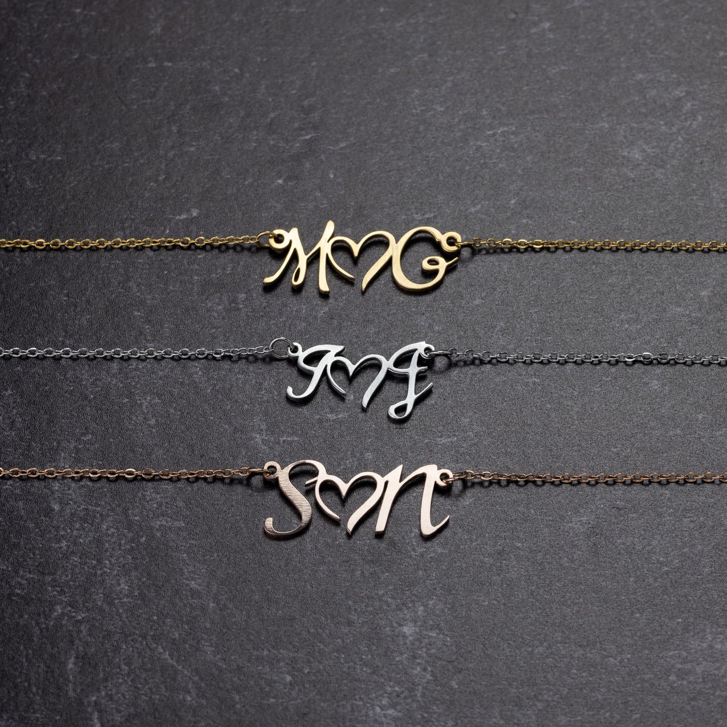 Stainless Steel Custom Name Initials Necklace