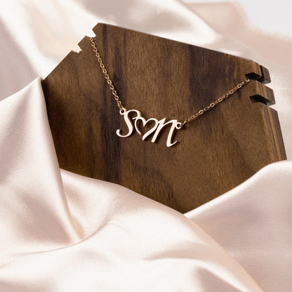 Stainless Steel Custom Name Initials Necklace