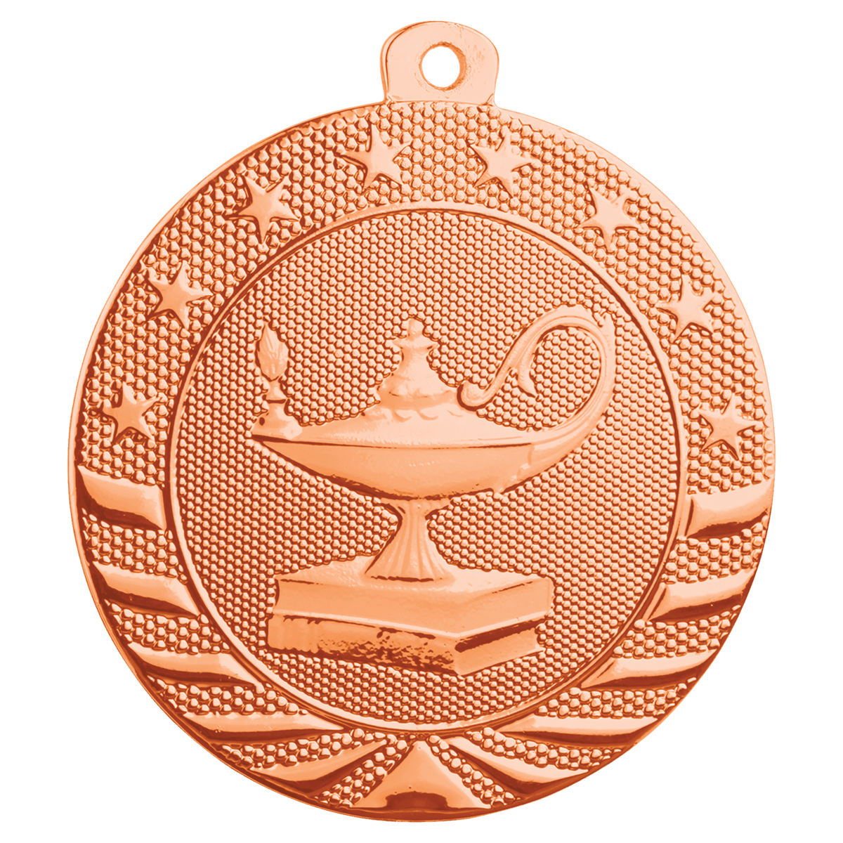 Bronze Lamp of Knowledge Starbrite medal front