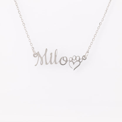 Stainless Steel Custom Dog Name Necklace