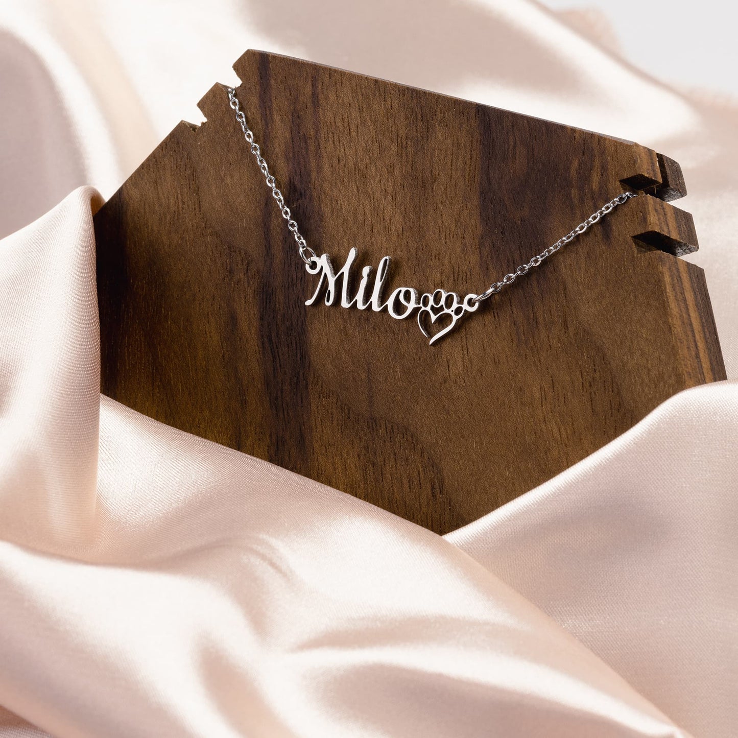Stainless Steel Custom Dog Name Necklace